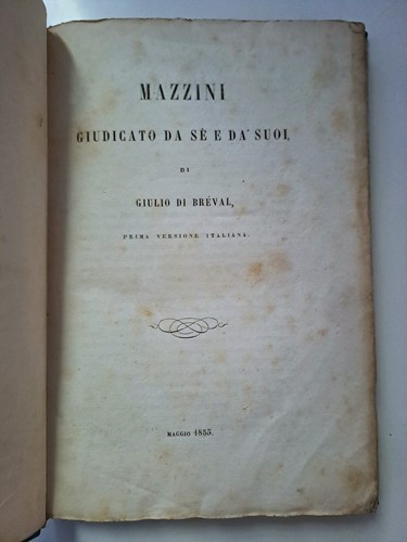 Mazzini giudicato sè da - giudicato, da'
